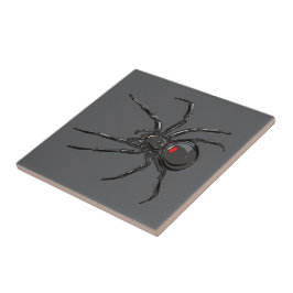 Azulejo De Cerâmica Aranha Viúva Negra Desenho Original Arte