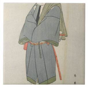 Azulejo De Cerâmica Arashi Ryu_zo como Heiemon, 1795