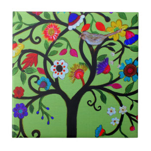AZULEJO DE CERÂMICA ARBOL DELA VIDA