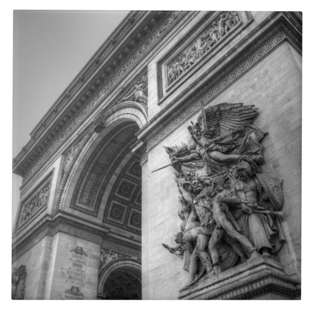 Azulejo De Cerâmica Arc de Triomphe b/w (Frente)
