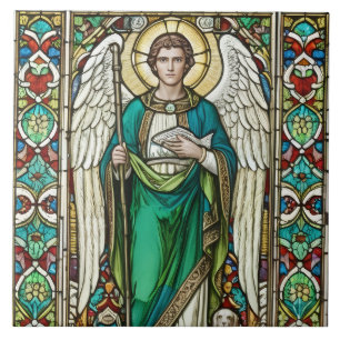 Azulejo De Cerâmica Arcanjo Rafael - Anjo Rafael