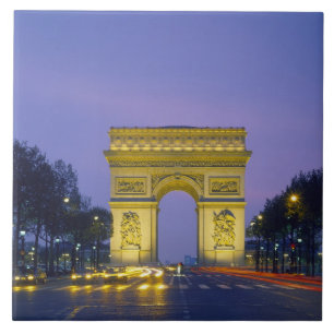 Azulejo De Cerâmica Arco do Triunfo, Paris, França,