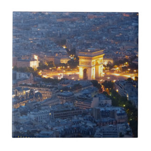 Azulejo De Cerâmica Arco do Triunfo Paris França Cidade Cosmopolita