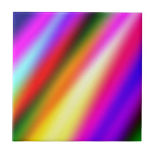 Azulejo De Cerâmica Arco-íris abstrato pastel cor-de-rosa-azul ombre