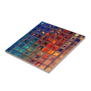 Azulejo De Cerâmica Arco-Íris Mosaico Azulejo Abstrato a frio