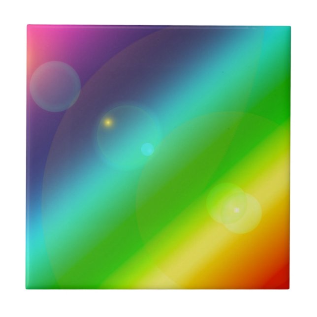 Azulejo De Cerâmica arco-íris ombre (Frente)