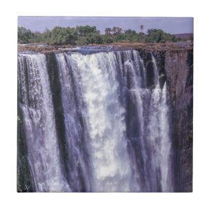 Azulejo De Cerâmica Arco-íris sobre Cataratas Victoria - Zimbábue, Áfr