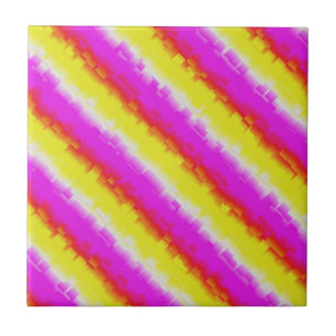 Azulejo De Cerâmica Ardeco-Arco-Íris, Cor-de-rosa Amarelo