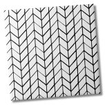 Azulejo De Cerâmica Arenque branco preto moderno<br><div class="desc">Uma nova tomada de um padrão clássico. Use este simples e chic black and white herringbone com 'linhas sujas' de na moda como pano de fundo para personalizar seu espaço de vida. Você também pode mudar a coloração de fundo para realmente fazê-la sua própria aparência. E você pode até fazer...</div>