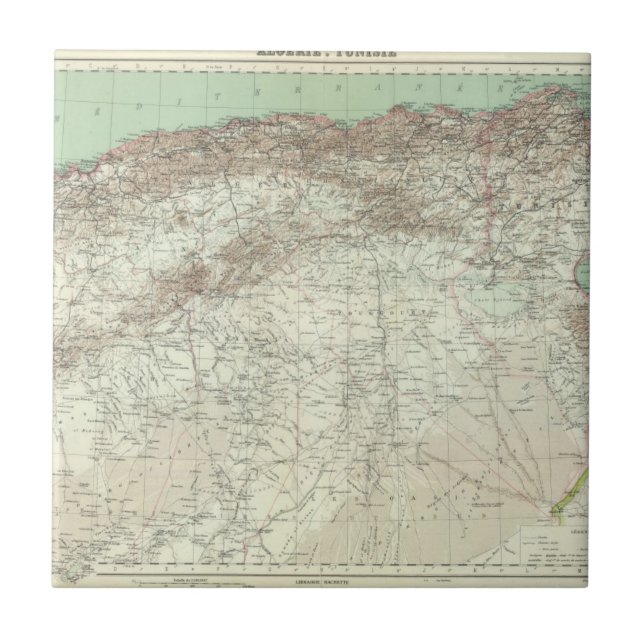 Azulejo De Cerâmica Argélia e Tunísia (Frente)
