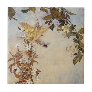 Azulejo De Cerâmica “Ariel e a Abelha” por Edmund Dulac