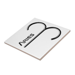 Azulejo De Cerâmica ARIES, Design abstrato do Sinal Zodíaco,