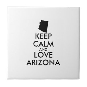 Azulejo De Cerâmica Arizona personalizável MANTER CALM e AMOR