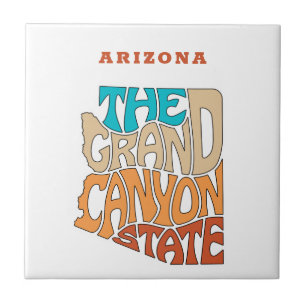 Azulejo De Cerâmica Arizona State Apelido Word Art