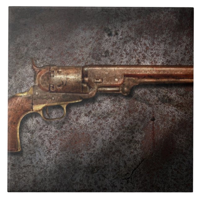 Azulejo De Cerâmica Arma - Modelo 1851 - 36 Caliber Revolver (Frente)