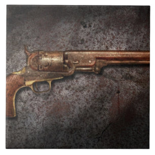 Azulejo De Cerâmica Arma - Modelo 1851 - Revólver Calibre 36