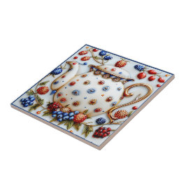 Azulejo De Cerâmica Armador Russo Decorativo Vintage Teapot