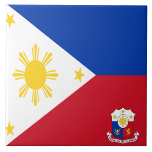 Azulejo De Cerâmica Armas de casaco das Filipinas