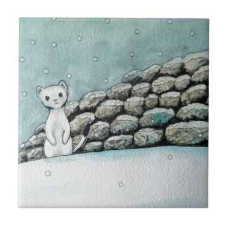 Azulejo De Cerâmica Arminho na neve