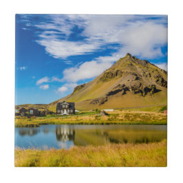 Azulejo De Cerâmica Arnarstapi Amtmansshus E Monte Stapafell, Islândia