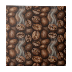 Azulejo De Cerâmica Aroma de Vapor de Grãos de Café Frescos Torrados