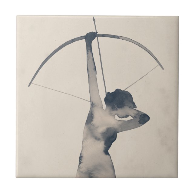 Azulejo De Cerâmica Arquiteto de Aquarela (Frente)