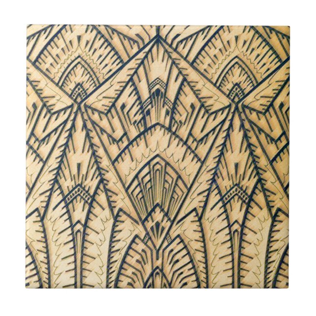 Azulejo De Cerâmica Arquiteto Geométrico Art Déco (Frente)