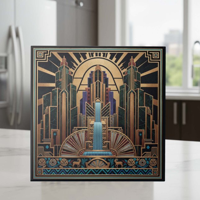 Azulejo De Cerâmica Arquitetura Art Déco Cachoeira Pat#3 ID1196 (Criador carregado)