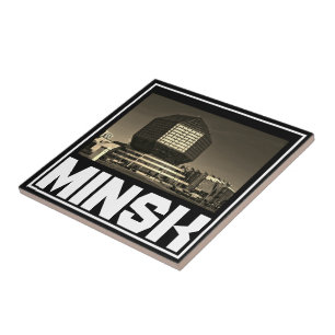 Azulejo De Cerâmica Arquitetura de Minsk da Bielorrússia П paisagem 