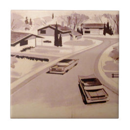 Azulejo De Cerâmica Arquitetura moderna do Midcentury