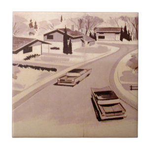 Azulejo De Cerâmica Arquitetura moderna do Midcentury