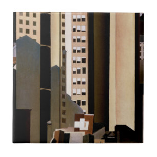 Azulejo De Cerâmica Arquitetura Vintage, Arranha-céus por Sheeler, 192