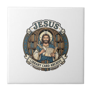 Azulejo De Cerâmica Arquivo de Cartão da Biblioteca de Jesus Arquivo d