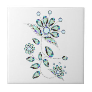 Azulejo De Cerâmica Arquivo Dourado Gem Stone