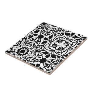 Azulejo De Cerâmica Arquivo preto e branco