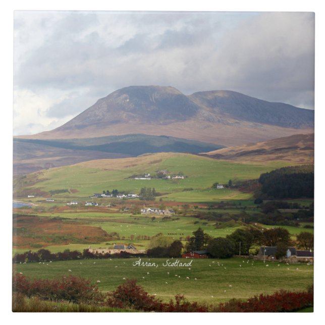 Azulejo De Cerâmica Arran, Escócia — paisagem cênica (Frente)
