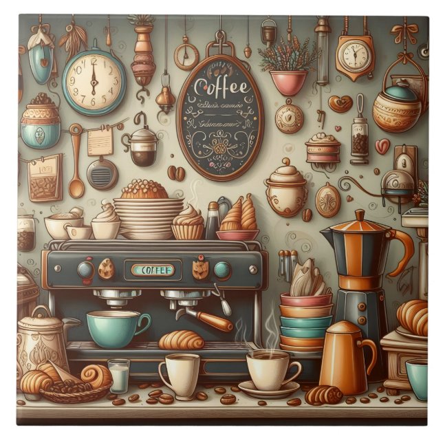 Azulejo De Cerâmica Arranjo para bares de compro para café (Frente)