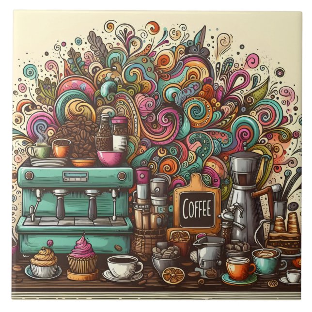 Azulejo De Cerâmica Arranjo para bares de compro para café (Frente)