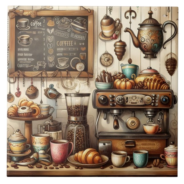 Azulejo De Cerâmica Arranjo para bares de compro para café (Frente)