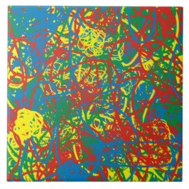 Azulejo De Cerâmica Arremesso multicolorido de salto multicolorido