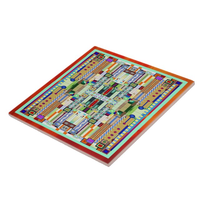 Azulejo De Cerâmica Art Deco 2 (Lateral)