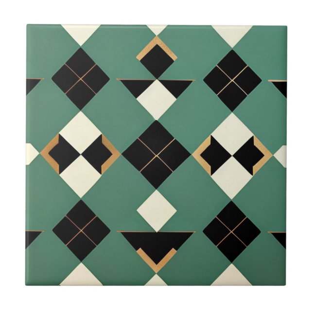 Azulejo De Cerâmica Art Deco Argyle (Frente)