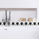 Azulejo De Cerâmica Art Deco Black White Chic Border Geométrico 04<br><div class="desc">Estilo de deco elegante preto e branco,  preto e branco,  simples elemento geométrico geométrico do ventilador,  ornamento decorativo de borda,  azulejo cerâmico. Design elegante,  perfeito para um interior moderno ou artístico de estilo vintage.</div>