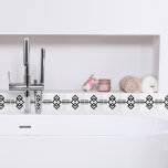 Azulejo De Cerâmica Art Deco Black White Simple Geométrico Border 03<br><div class="desc">Estilo de deco de arte preto e branco simples detalhe geométrico decorativo de ornamento de borda de azulejo cerâmico. Design nítido e original,  perfeito para o interior do estilo de vintage moderno ou de deco de arte.</div>