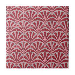 Azulejo De Cerâmica Art deco burgundy cinza elegante