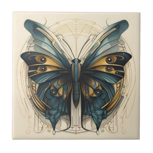 Azulejo De Cerâmica Art Deco Butterfly