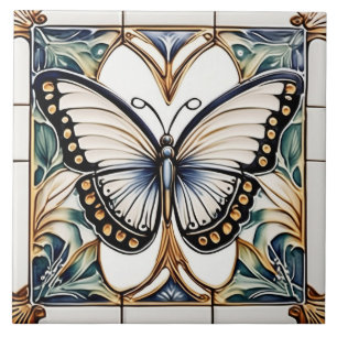Azulejo De Cerâmica Art Deco Butterfly Nouveau Cerâmica Azulejo