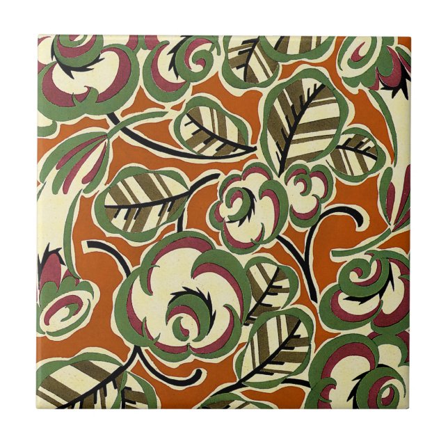 Azulejo De Cerâmica Art Deco Design nº 5 em Sunshinedazzle (Frente)