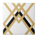 Azulejo De Cerâmica Art Deco Dourado Branco Geométrico Sem Costura<br><div class="desc">Estilo de deco de arte nítida ouro e azulejo de cerâmica decorativa de ornamentação geométrica negra com fundo branco. Observe que o ouro é um impressão de cor plano amarelo-mostarda e não é uma cor real de ouro. Design nítido e original, perfeito para o interior do estilo de vintage moderno...</div>