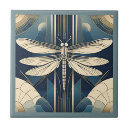 Azulejo De Cerâmica Art Deco Dragonfly